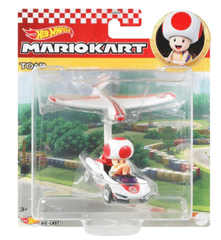 Hot Wheels - Mario Kart - Toad P-Wing Cart and Plane Glider